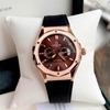Đồng Hồ Nam Carnival 8188G Máy Cơ Tự Động Dây Cao Su Đen Mặt Nâu Size 42mm Vỏ Rose 8188G-VH-DCS-N