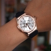 Đồng Hồ Nam Carnival 8188G Máy Cơ Tự Động Dây Cao Su Đen Mặt Trắng Size 42mm Vỏ Rose 8188G-VH-DCS-T