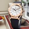 Đồng Hồ Nam Carnival 8188G Máy Cơ Tự Động Dây Cao Su Đen Mặt Trắng Size 42mm Vỏ Rose 8188G-VH-DCS-T