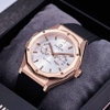Đồng Hồ Nam Carnival 8188G Máy Cơ Tự Động Dây Cao Su Đen Mặt Trắng Size 42mm Vỏ Rose 8188G-VH-DCS-T