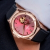 Đồng Hồ Nam Carnival 8189G Tự Động Mặt Đỏ Dây Cao Su Đen Vàng Hồng 42mm