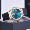 Đồng Hồ Nam Carnival 8189G Tự Động Mặt Xanh Dây Cao Su Đen Vàng Hồng 42mm