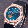Đồng Hồ Nam Carnival 8189G Tự Động Mặt Xanh Dây Cao Su Đen Vàng Hồng 42mm