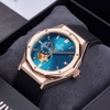 Đồng Hồ Nam Carnival 8189G Tự Động Mặt Xanh Dây Cao Su Đen Vàng Hồng 42mm