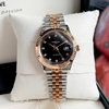 Đồng Hồ Nam Carnival 8250G-CH-D Automatic Dây Demi Vàng Hồng Mặt Đen Size 38mm