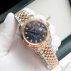Đồng Hồ Nam Carnival 8250G-CH-DK Automatic Dây Thép Demi Vàng Hồng Mặt Xà Cừ Xám Đen Size 38mm