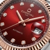 Đồng Hồ Nam Carnival 8250G-CH-DO Automatic Dây Thép Demi Vàng Hồng Mặt Đỏ Size 38mm