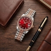 Đồng Hồ Nam Carnival 8250G-CH-DO Automatic Dây Thép Demi Vàng Hồng Mặt Đỏ Size 38mm