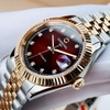 Đồng Hồ Nam Carnival 8250G-CH-N Automatic Dây Demi Vàng Hồng Mặt Nâu Socola Size 38mm