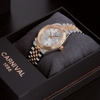 Đồng Hồ Nam Carnival 8250G-CH-T Automatic Dây Demi Vàng Hồng Mặt Trắng Size 38mm