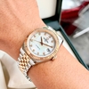 Đồng Hồ Nam Carnival 8250G-CH-TK Automatic Dây Demi Vàng Hồng Mặt Xà Cừ Trắng Size 38mm