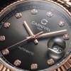 Đồng Hồ Nam Carnival 8250G-CH-TX Automatic Dây Thép Demi Vàng Hồng Mặt Ombre Xám Size 38mm