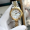 Đồng Hồ Nam Carnival 8250G-CV-TK Automatic Dây Thép Demi Vàng Mặt Xà Cừ Trắng Size 38mm