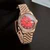Đồng Hồ Nam Carnival 8250G-VH-DO Automatic Dây Thép Màu Vàng Hồng Mặt Đỏ Size 38mm