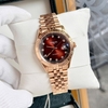 Đồng Hồ Nam Carnival 8250G-VH-N Automatic Dây Thép Màu Vàng Hồng Mặt Nâu Size 38mm