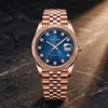 Đồng Hồ Nam Carnival 8250G-VH-X Automatic Dây Thép Màu Vàng Hồng Mặt Xanh Dương Size 38mm