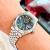 Đồng Hồ Nam Carnival 8250G-VT-DK Automatic Dây Thép Bạc Mặt Xà Cừ Xám Đen Size 38mm