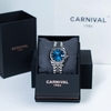 Đồng Hồ Nam Carnival 8250G-VT-X Automatic Dây Thép Bạc Mặt Xanh Dương Size 38mm