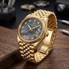 Đồng Hồ Nam Carnival 8250G-VV-DK Automatic Dây Thép Vàng Mặt Xà Cừ Xám Đen Size 38mm