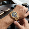 Đồng Hồ Nam Carnival 8250G-VV-DK Automatic Dây Thép Vàng Mặt Xà Cừ Xám Đen Size 38mm