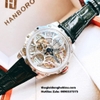 Đồng Hồ Nam Hanboro 8851 Automatic Dây Da Đen Vỏ Silver 44mm