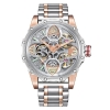 Đồng Hồ Nam Hanboro 8851 Máy Tự Động Skeleton Kim Loại Demi Vàng Hồng Size 44mm
