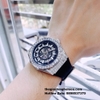 Đồng Hồ Nam Hanboro 9009 Đính Đá Máy Tự Động Dây Cao Su Đen 42mm
