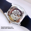 Đồng Hồ Nam Hanboro 9009 Đính Đá Máy Tự Động Dây Cao Su Đen 42mm