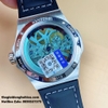 Đồng Hồ Nam Hanboro Automatic Dây Silicone Đen Vỏ Silver 44mm HBR-918