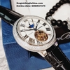 Đồng Hồ Nam Hanboro Automatic Moonphase Dây Da Đen Vỏ Silver 44mm