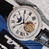 Đồng Hồ Nam Hanboro Automatic Moonphase Dây Da Đen Vỏ Silver 44mm