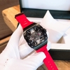 Đồng Hồ Hanboro Nam Automatic Tự Động Dây Silicon Đỏ Black 40x48mm Chính Hãng