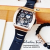Đồng Hồ Nam Hanboro 976 Máy Tự Động Dây Silicone Đen Rose Gold 40x50mm