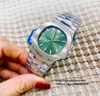 Đồng Hồ Nam Hanboro Nautilus Máy Tự Động Mặt Xanh Lá Vỏ Silver 40mm