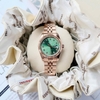 Đồng Hồ Nữ Carnival 8131L-VH-XL Dây Thép Vàng Hồng Mặt Xanh Lá Size 30mm Quartz Japan