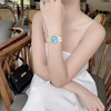 Đồng Hồ Nữ Carnival 8131L-VH-XT Dây Thép Vàng Hồng Mặt Xanh Pastel Size 30mm Quartz Japan