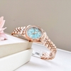 Đồng Hồ Nữ Carnival 8131L-VH-XT Dây Thép Vàng Hồng Mặt Xanh Pastel Size 30mm Quartz Japan