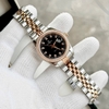 Đồng Hồ Nữ Carnival 8131L2-CH-D Dây Demi Vàng Hồng Mặt Đen Viền Đính Đá Size 31mm Quartz Japan