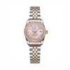 Đồng Hồ Nữ Carnival 8131L2-CH-HK Dây Demi Vàng Hồng Mặt Xà Cừ Hồng Viền Đính Đá Size 31mm Quartz Japan