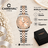 Đồng Hồ Nữ Carnival 8131L2-CH-NN Dây Demi Vàng Hồng Viền Đính Đá Size 31mm Quartz Japan