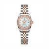 Đồng Hồ Nữ Carnival 8131L2-CH-TK Dây Demi Vàng Hồng Mặt Xà Cừ Trắng Viền Đính Đá Size 31mm Quartz Japan
