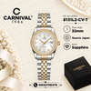 Đồng Hồ Nữ Carnival 8131L2-CV-T Dây Demi Vàng Gold Mặt Trắng Viền Đính Đá Size 31mm Quartz Japan