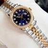 Đồng Hồ Nữ Carnival 8131L2-CV-X Dây Demi Vàng Gold Mặt Xanh Coban Viền Đính Đá Size 31mm Quartz Japan