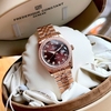 Đồng Hồ Nữ Carnival 8131L2-VH-N Dây Thép Vàng Hồng Mặt Nâu Chocolate Viền Đính Đá Size 31mm Quartz Japan