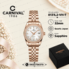 Đồng Hồ Nữ Carnival 8131L2-VH-T Dây Thép Vàng Hồng Mặt Trắng Viền Đính Đá Size 31mm Quartz Japan