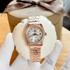 Đồng Hồ Nữ Carnival 8131L2-VH-TK Dây Thép Vàng Hồng Mặt Xà Cừ Trắng Viền Đính Đá Size 31mm Quartz Japan
