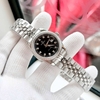 Đồng Hồ Nữ Carnival 8131L2-VT-D Dây Thép Bạc Mặt Đen Viền Đính Đá Size 31mm Quartz Japan