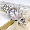 Đồng Hồ Nữ Carnival 8131L2-VT-HK Dây Thép Bạc Mặt Xà Cừ Hồng Viền Đính Đá Size 31mm Quartz Japan