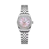 Đồng Hồ Nữ Carnival 8131L2-VT-HK Dây Thép Bạc Mặt Xà Cừ Hồng Viền Đính Đá Size 31mm Quartz Japan