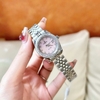 Đồng Hồ Nữ Carnival 8131L2-VT-HK Dây Thép Bạc Mặt Xà Cừ Hồng Viền Đính Đá Size 31mm Quartz Japan